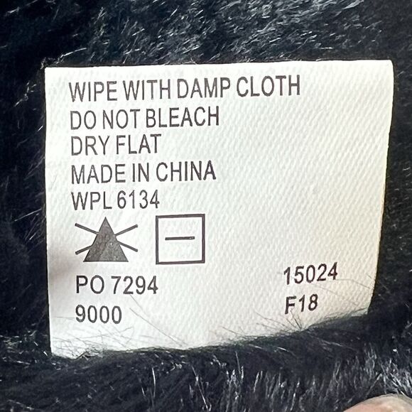 Mukluks Cable Knit Weave Black Fabric Boot Womens 9 Mid Calf Pull On Flat Bootie - Picture 11 of 11